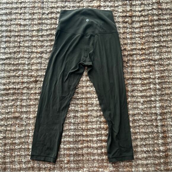 Lululemon Align Crop *21” - Dark Olive - Size 6-EUC - Picture 3 of 7